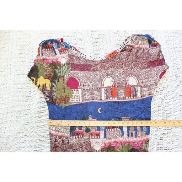 Chufy Reversible Multicolor Mini Dress Scoop neckline Short sleeve Camel Size L? - Picture 5 of 13